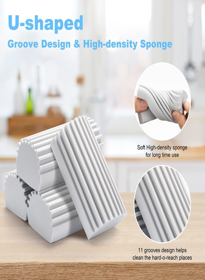 YFUIF Cleaning Sponge, Magic Sponge Duster Baseboard Cleaner Duster Sponge Tool, Dusters for Cleaning Baseboards, Vents, Mirrors, Ceiling Fan & Cobweb, No Dust Flying and Spreading - Image 4